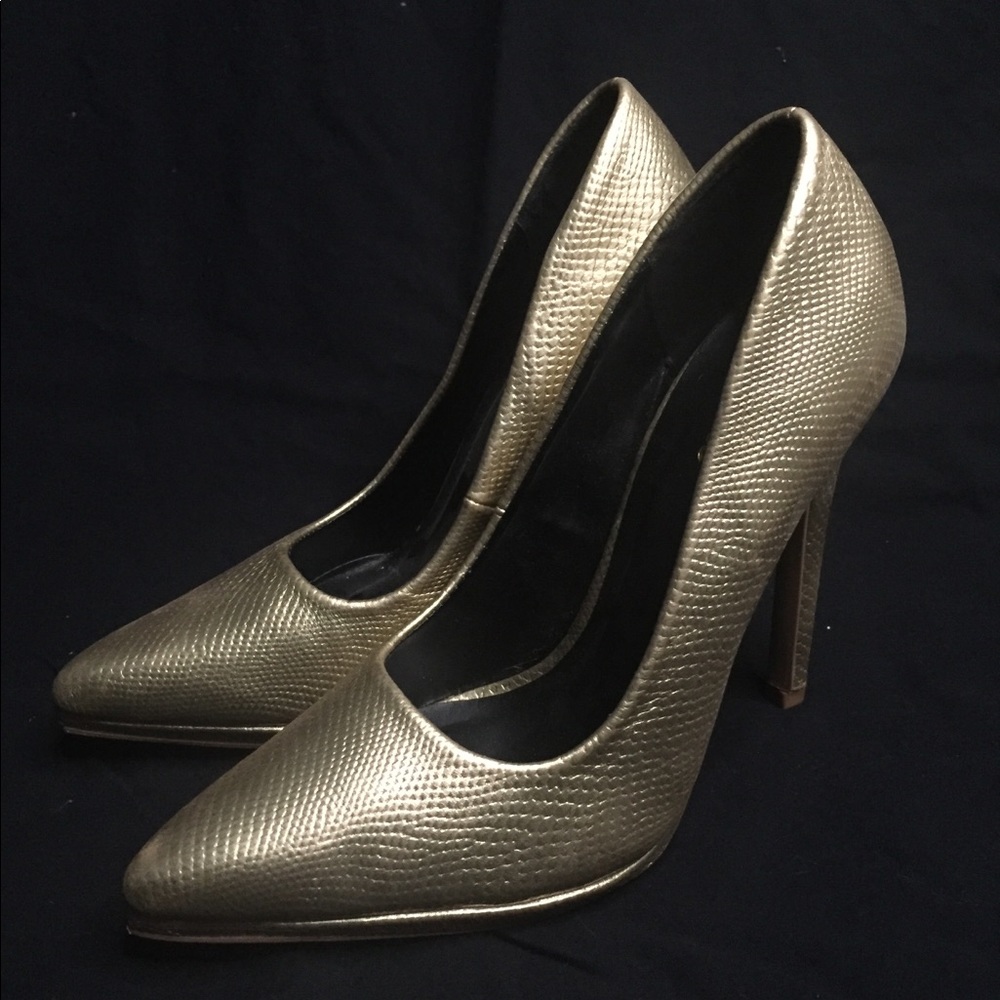 Gold High Heels